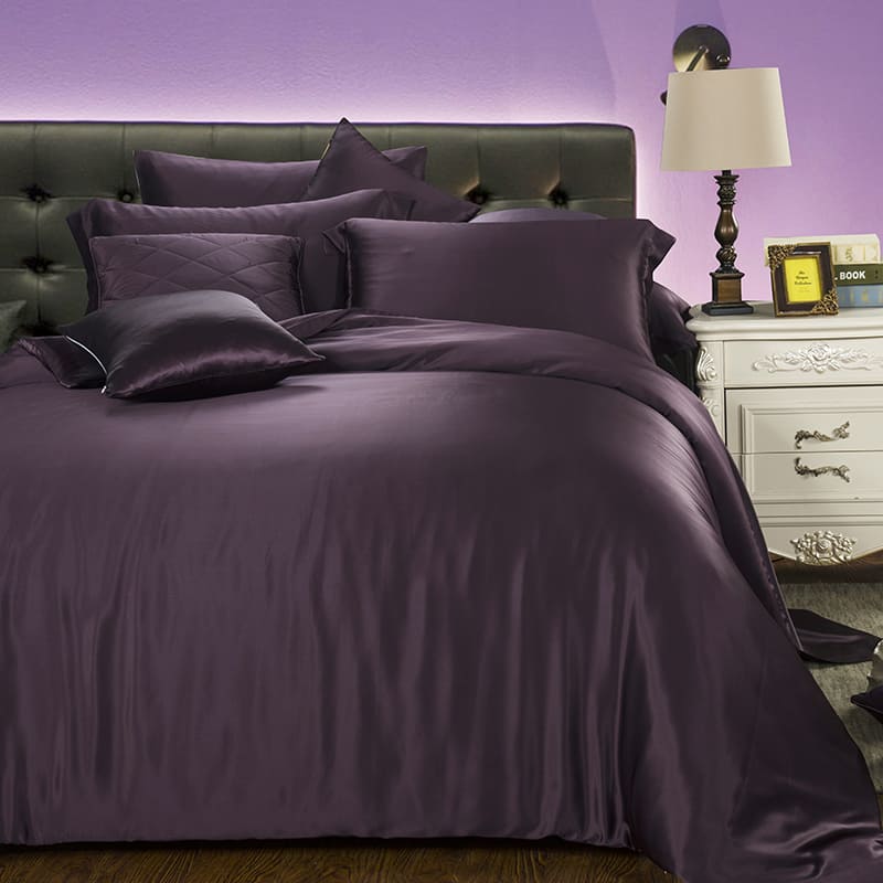 19 Momme Silk Duvet Cover Set - Purple
