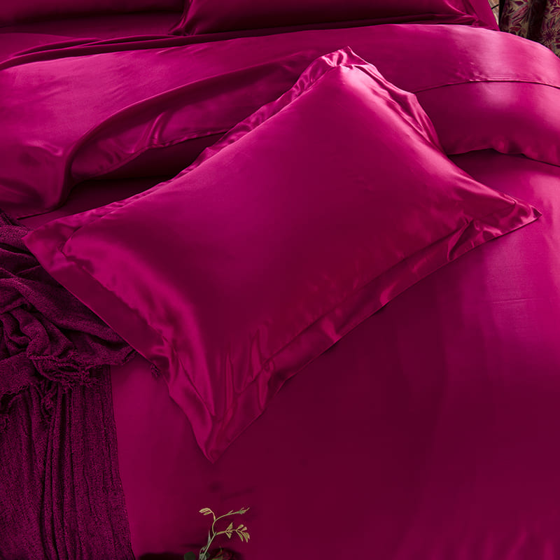 19 Momme Silk Duvet Cover Set - Rose