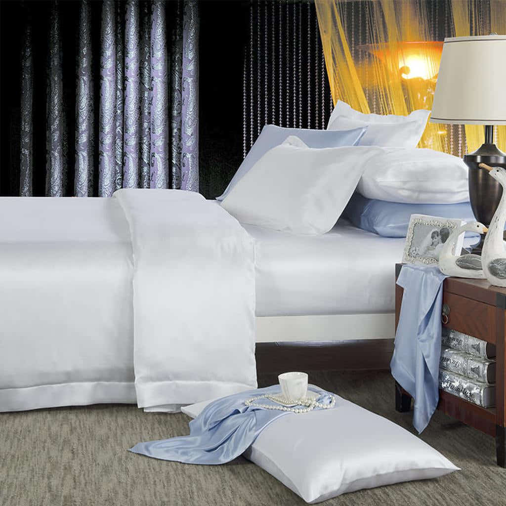 19 Momme Silk Duvet Cover Set - White