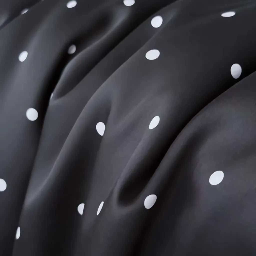 Black Polka Dot Tencel Bedding Set