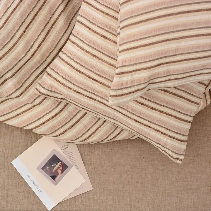 Boho Chic Striped Jacquard Duvet Cover