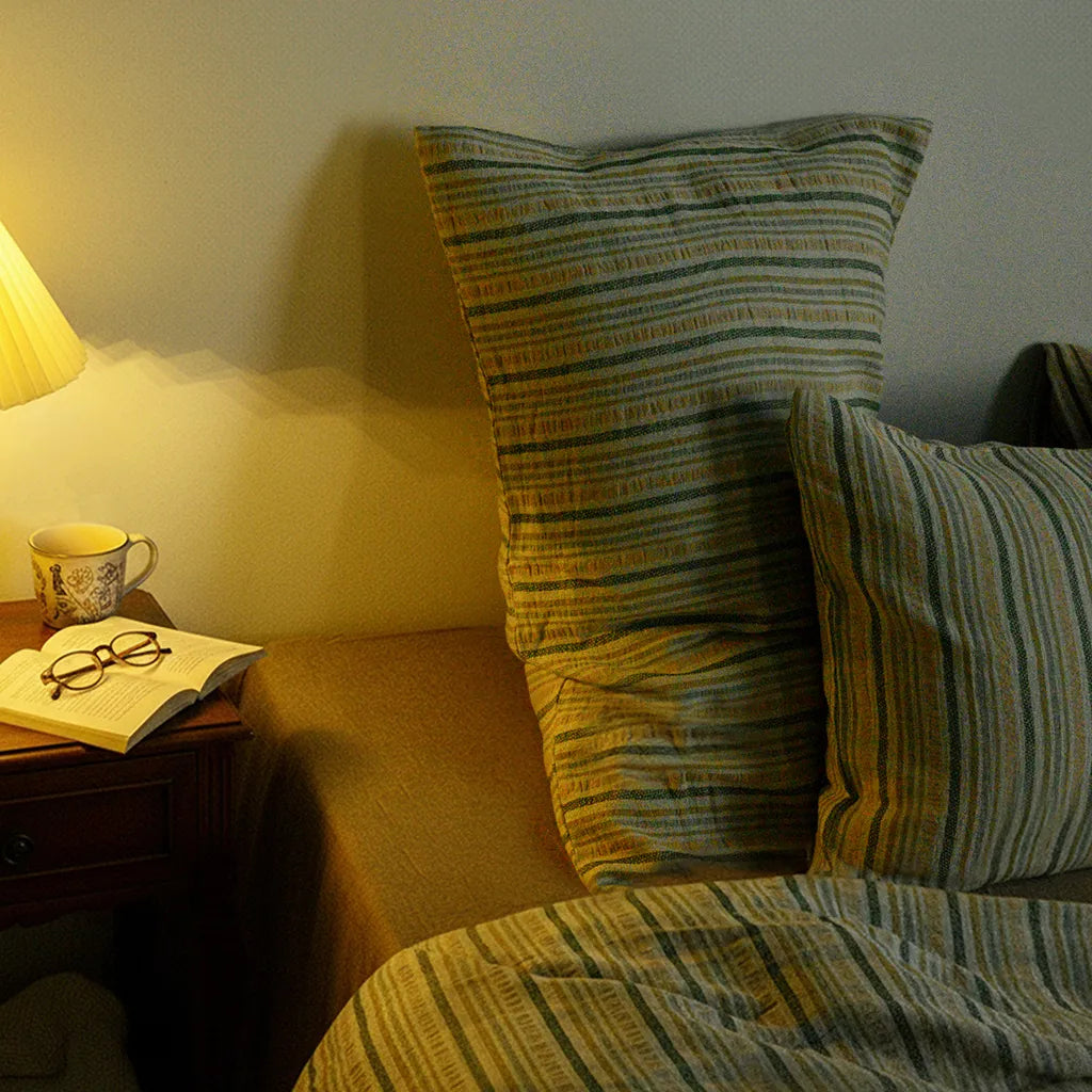 Boho Chic Striped Jacquard Duvet Cover