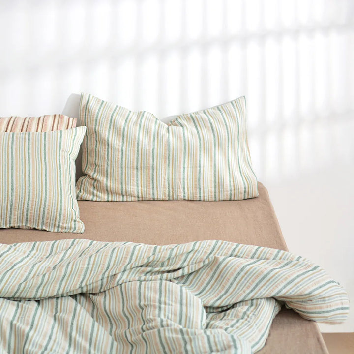 Boho Chic Striped Jacquard Duvet Cover