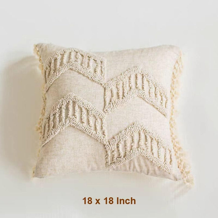 Boho Tufted Cotton Throw Pillow