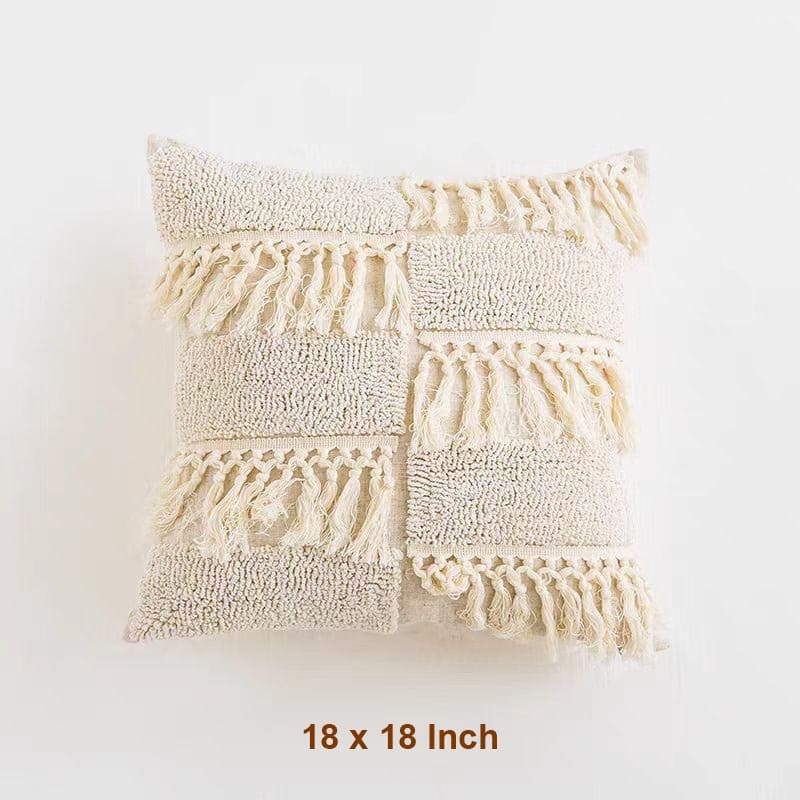 Boho Tufted Cotton Throw Pillow