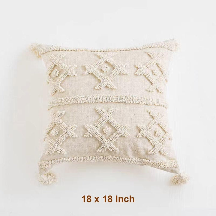 Boho Tufted Cotton Throw Pillow