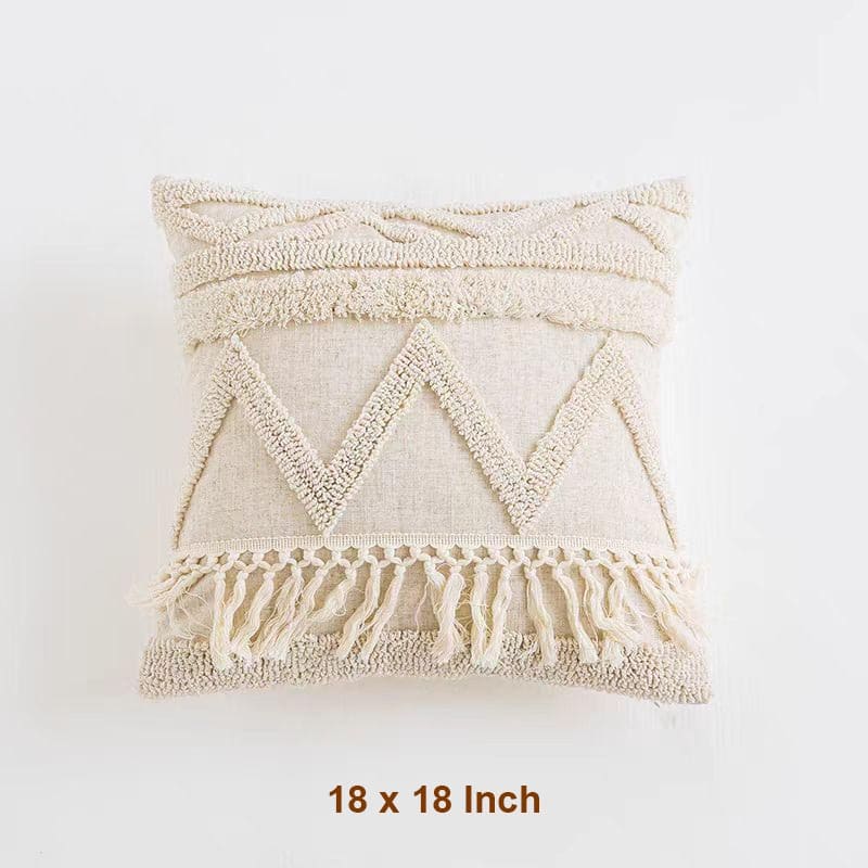 Boho Tufted Cotton Throw Pillow