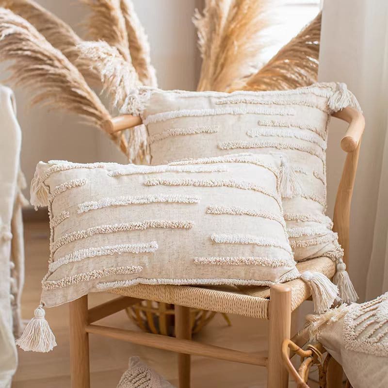 Boho Tufted Cotton Throw Pillow