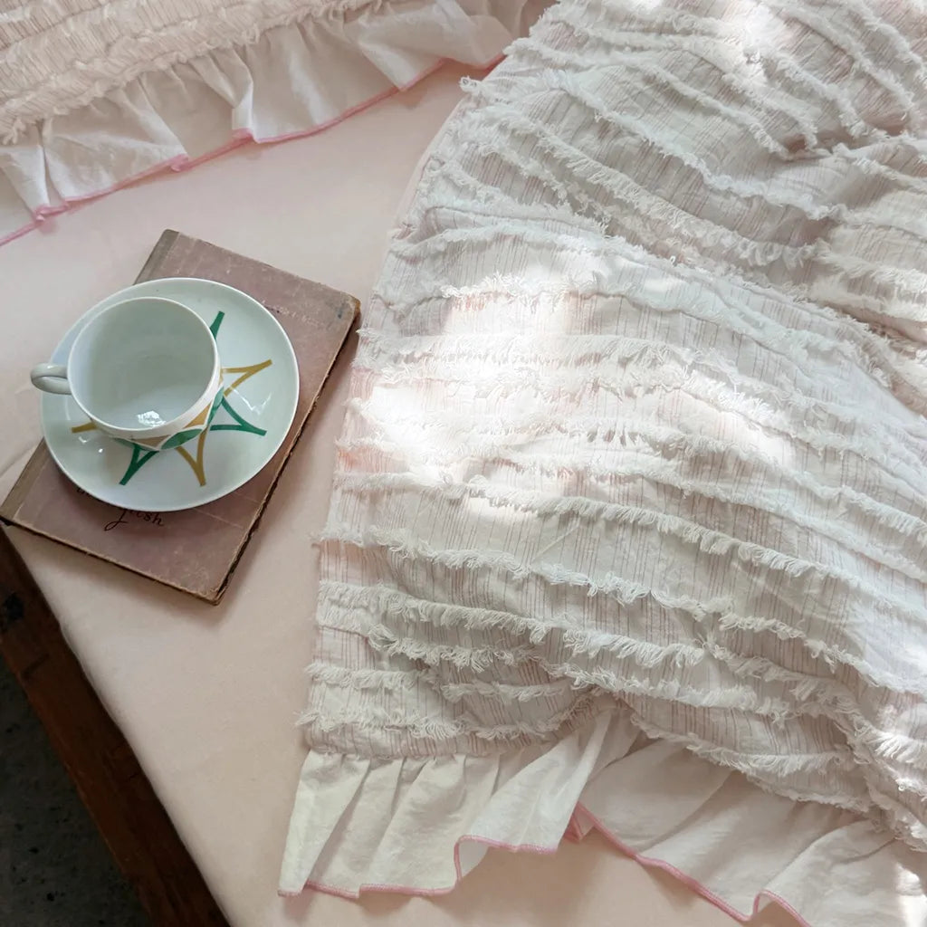 Cotton Clip Striped Bedding Set