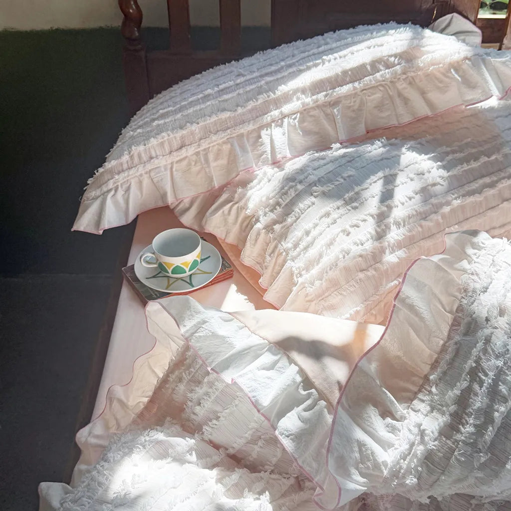 Cotton Clip Striped Bedding Set