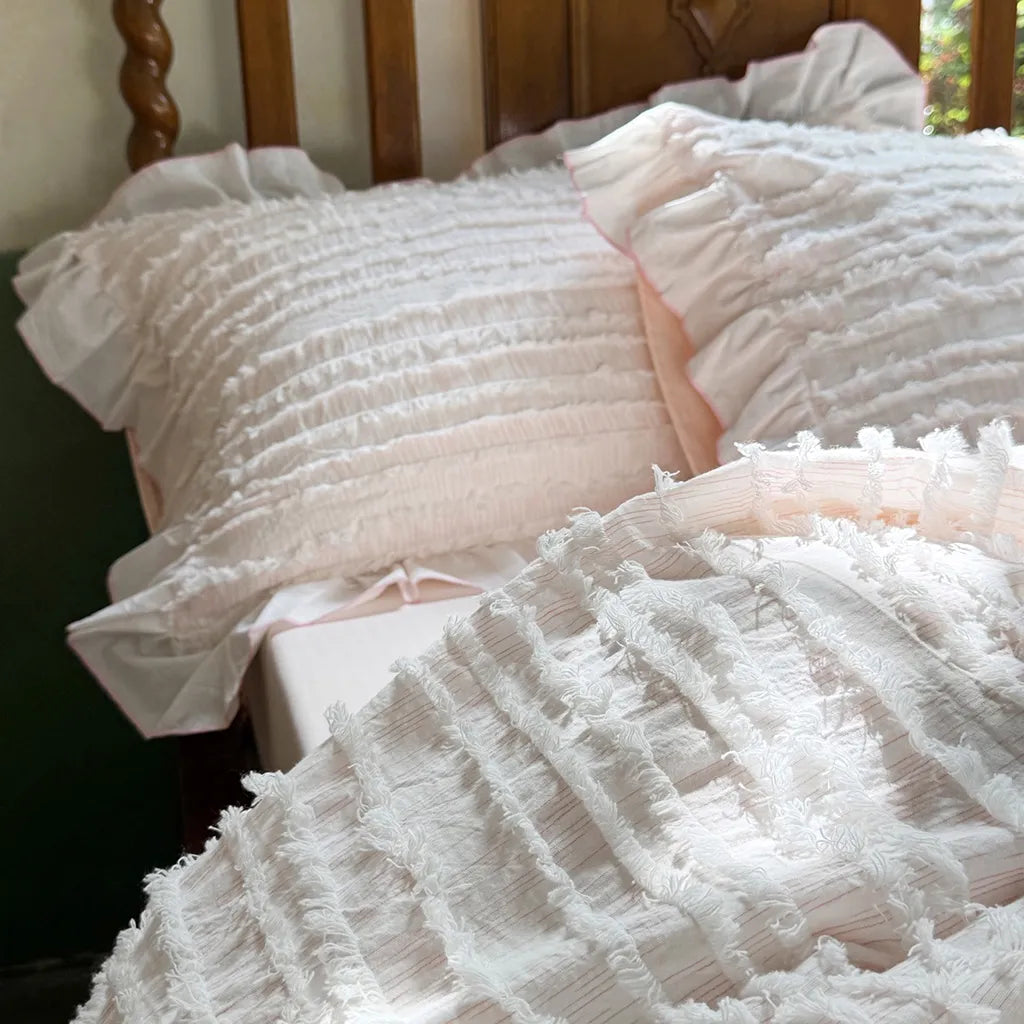 Cotton Clip Striped Bedding Set