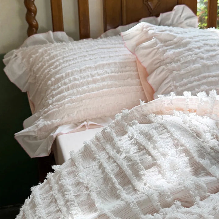 Cotton Clip Striped Bedding Set