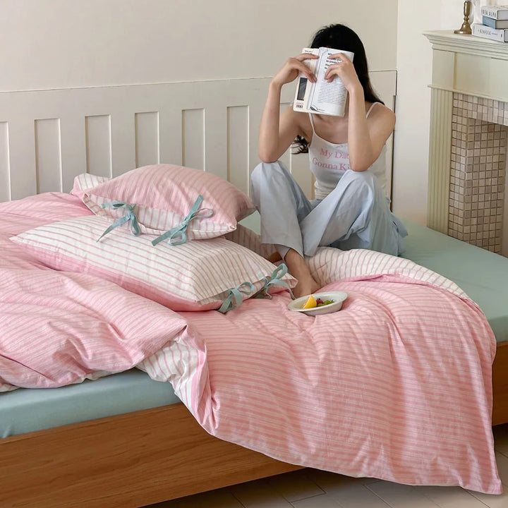 Contrast Stripe Duvet Cover