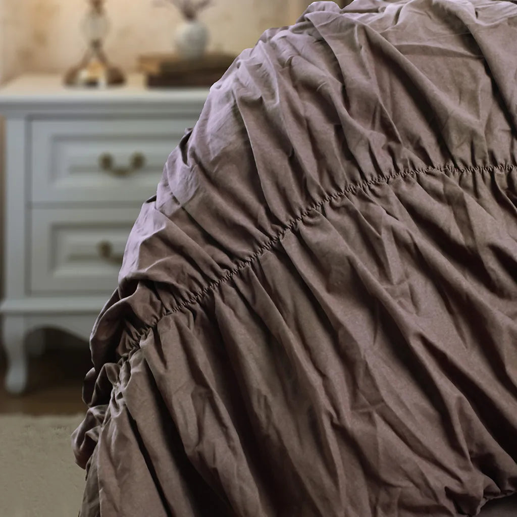 Cotton Ruched Duvet Cover