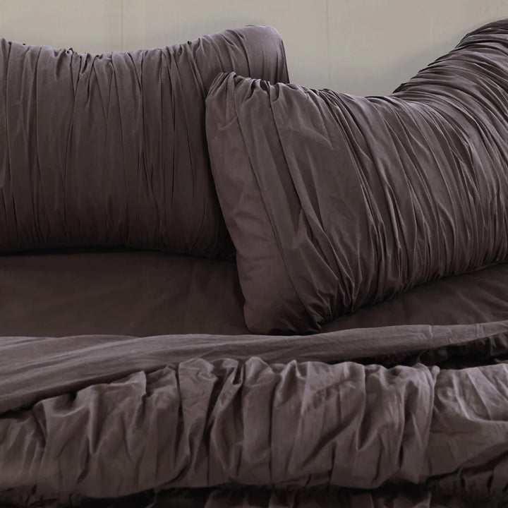 Cotton Ruched Duvet Cover