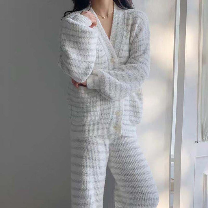 Cozy Striped Pajama Set