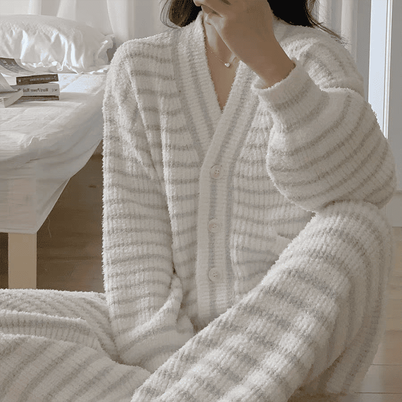 Cozy Striped Pajama Set