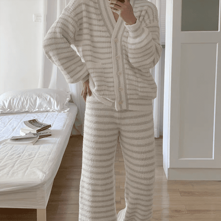 Cozy Striped Pajama Set