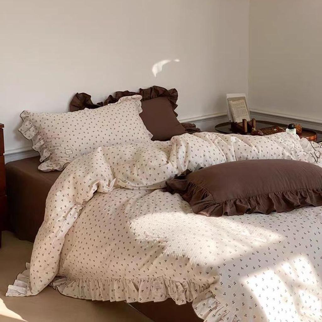 Cute Ruffle Designs Cute Cherry Ruffle Bedding Set
