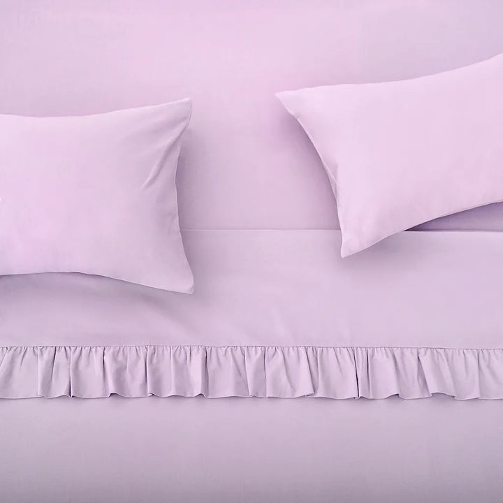 Powder Blue Ruffle Sheets Petal Ruffle Sheet Set