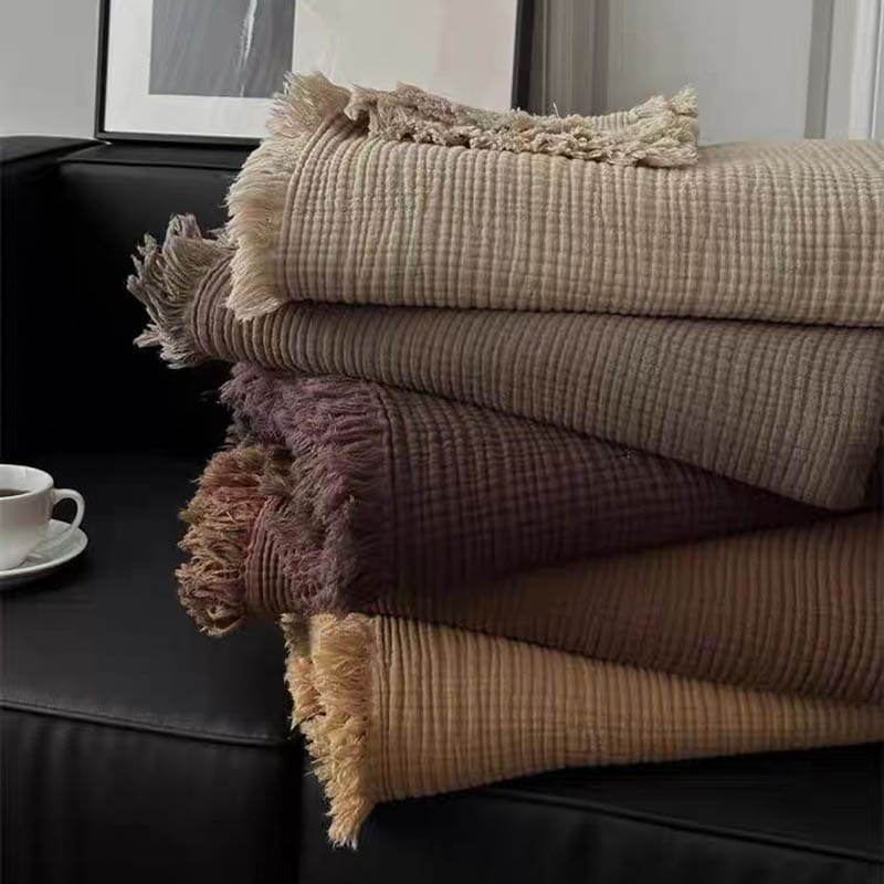 Dark Academia Collection Cotton Knitted Blanket