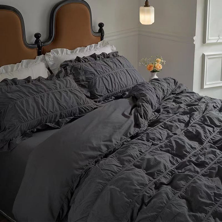 Dark Academia Royal Bedding Set - Dark Grey.