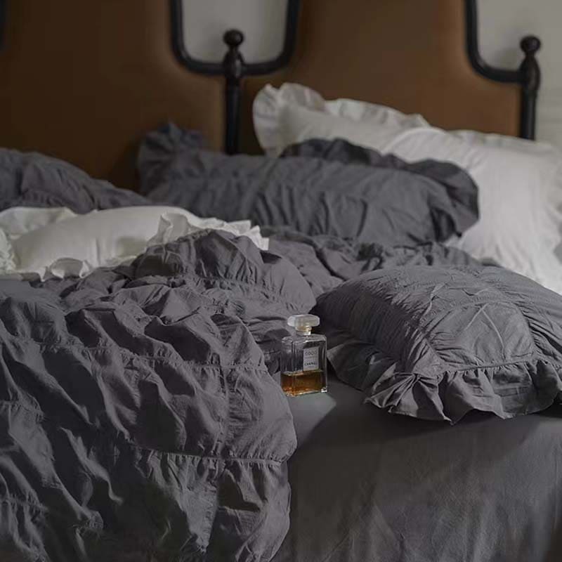 Dark Academia Royal Bedding Set - Dark Grey.