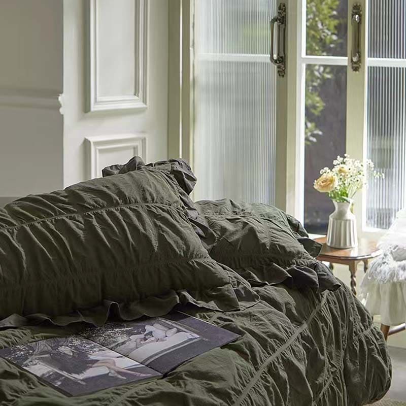 Dark Academia Royal Bedding Set - Dark Grey