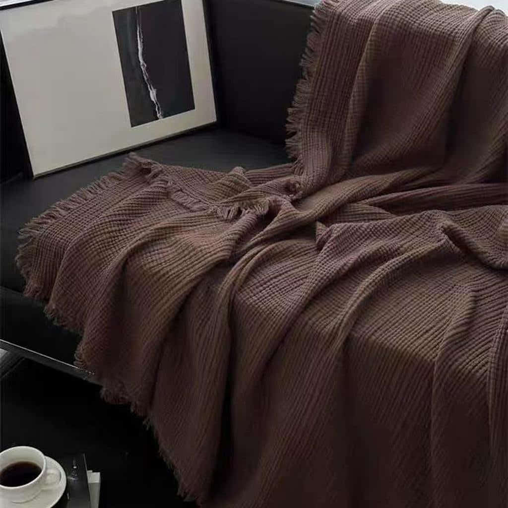 Dark Academia Collection Cotton Knitted Blanket