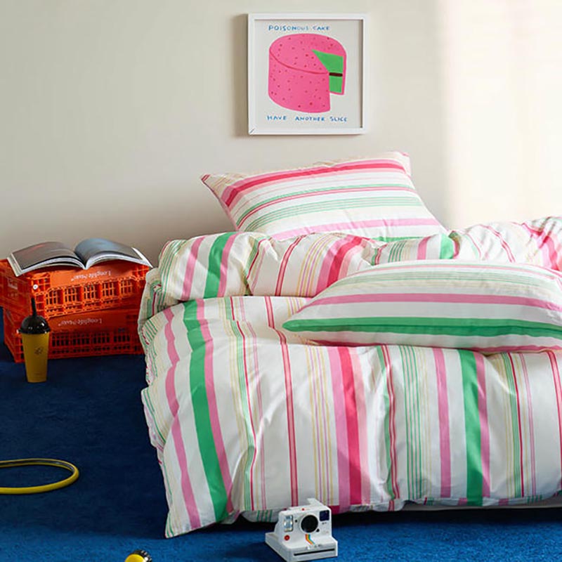 Dopamine Striped Bedding Set