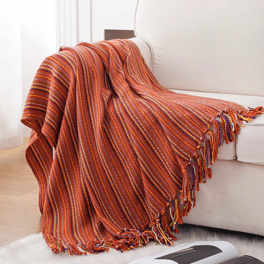 Ethnic Tassel Blanket