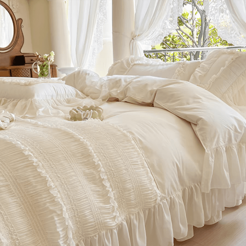 Fairy Chiffon Ruffled Bedding Set