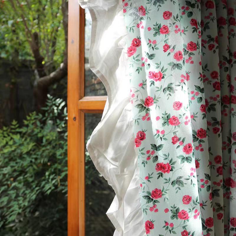 Farmhouse Ditsy Floral Chiffon Curtain