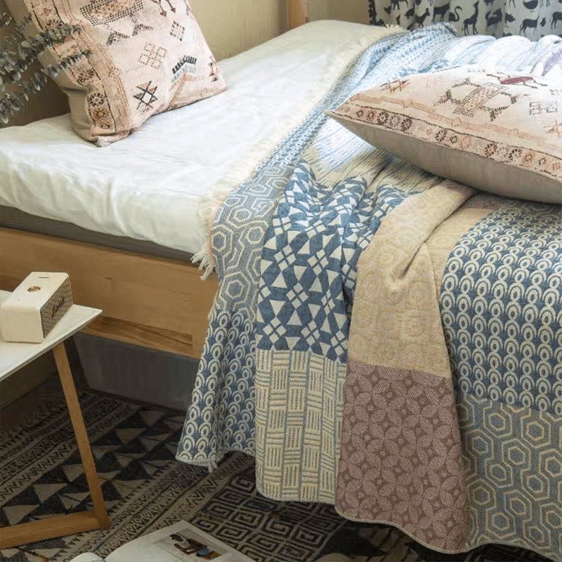 Farmhouse Patchwork Style Blanket