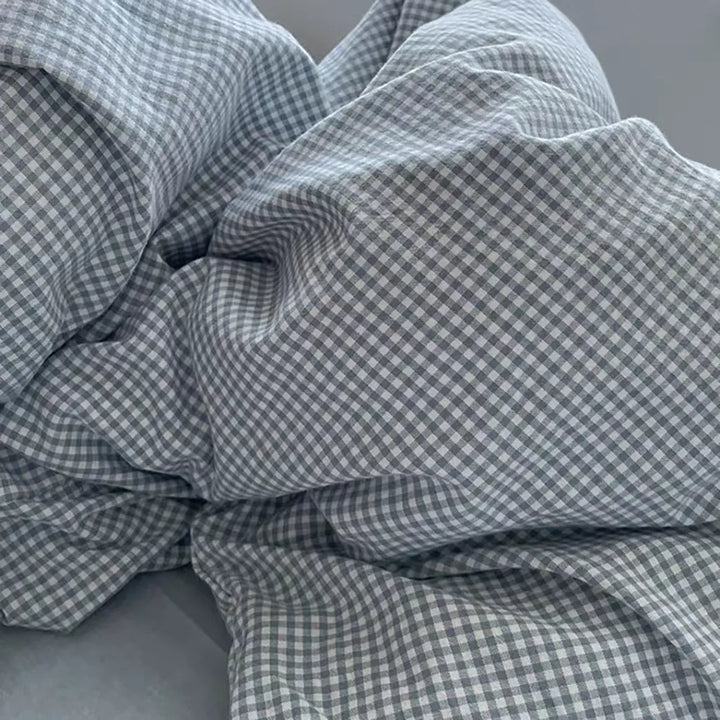 Mini Blue Gingham Bedding Set
