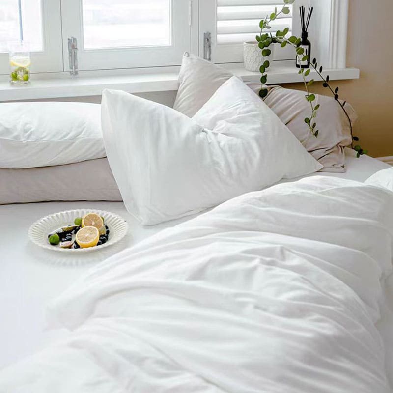 Minimalist Organic Percale Cotton Duvet Cover Set