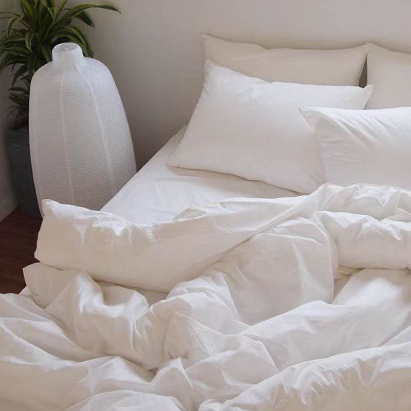 Minimalist Organic Percale Cotton Duvet Cover Set