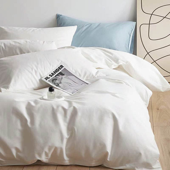 Minimalist Organic Percale Cotton Duvet Cover Set