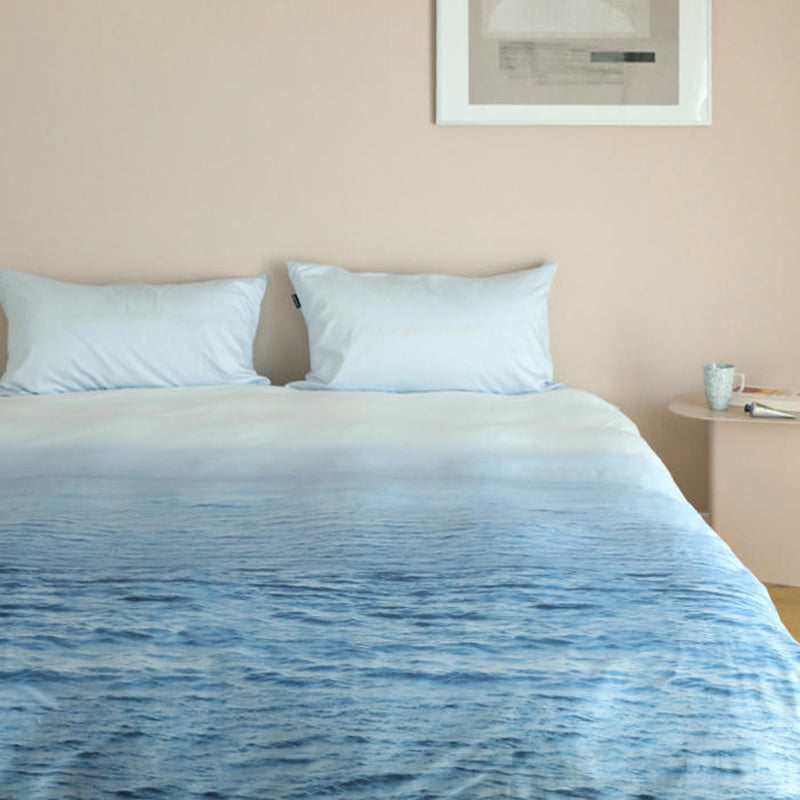 Natural Ombre Blue Coastal Bedding Set