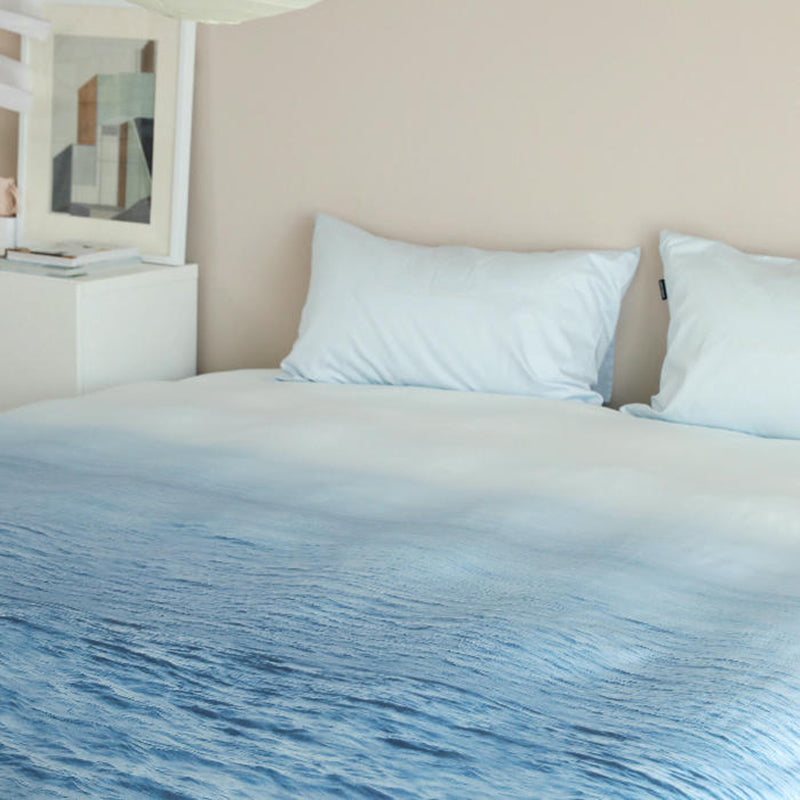 Natural Ombre Blue Coastal Bedding Set