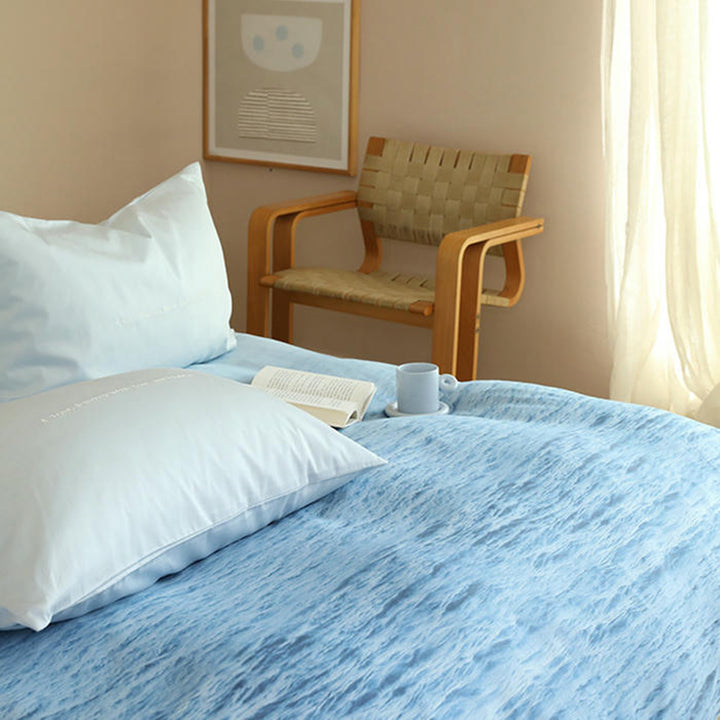 Natural Ombre Blue Coastal Bedding Set