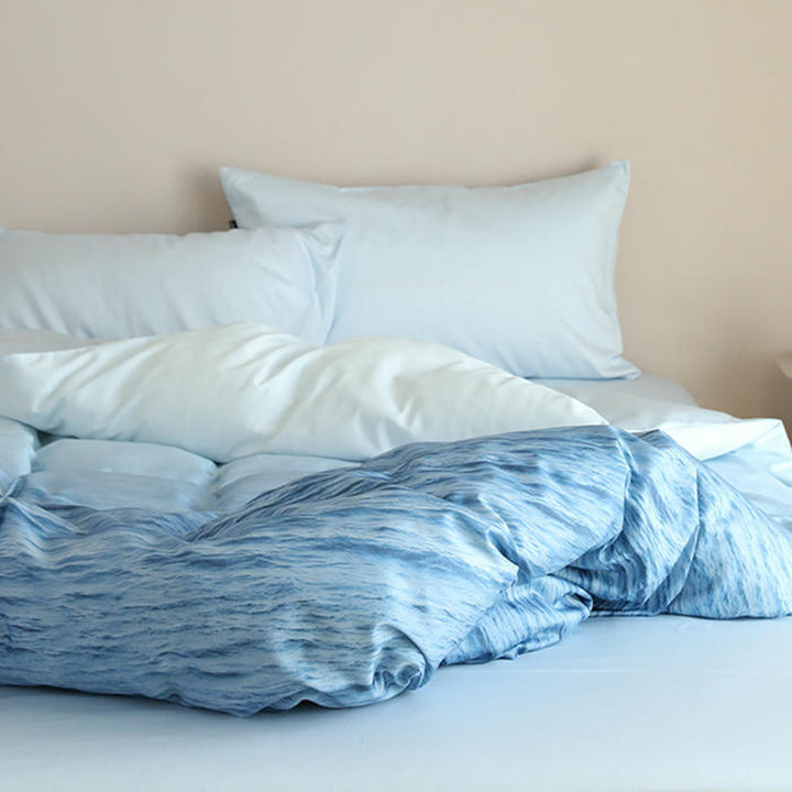 Natural Ombre Blue Coastal Bedding Set