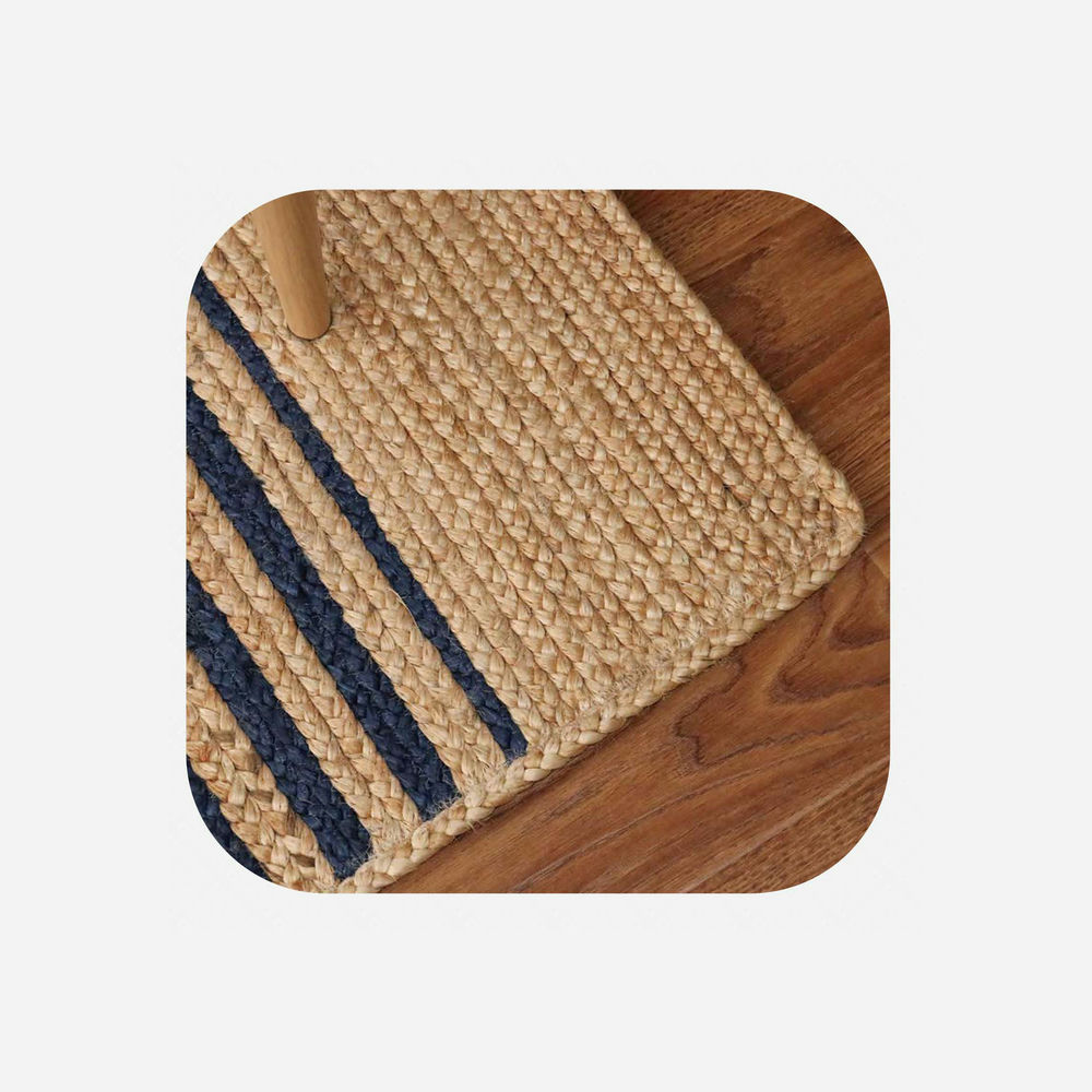 Navy Horizon Jute Rug.