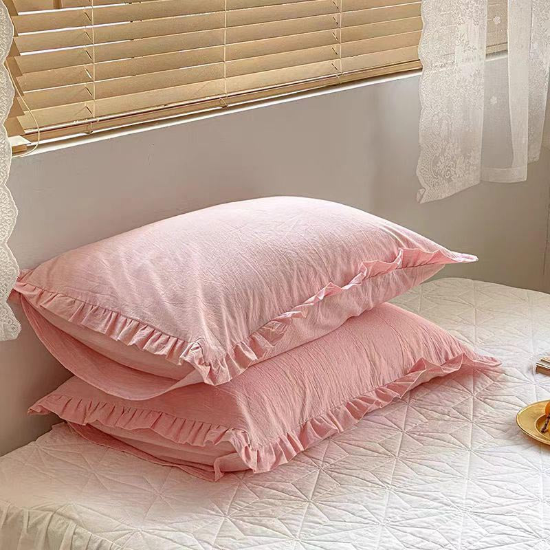 Pastel Pillowcase with Ruffle (6 colors)