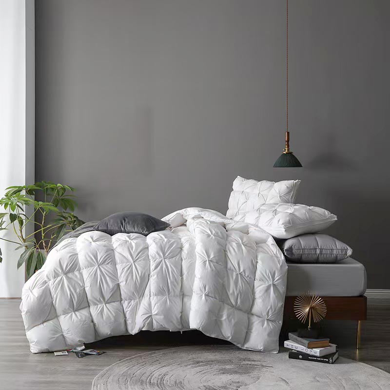 Pinch Pleat White Down Duvet Insert