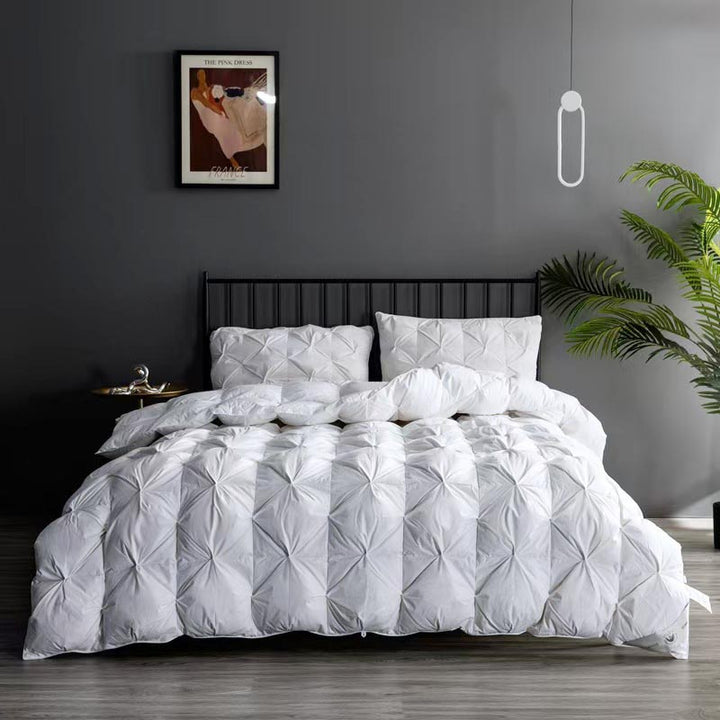 Pinch Pleat White Down Duvet Insert