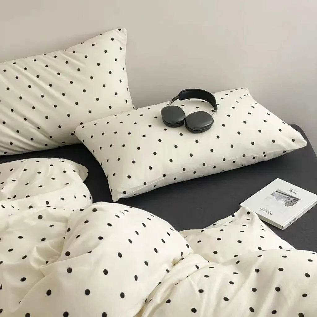 Polka Dot Jersey Bedding Set