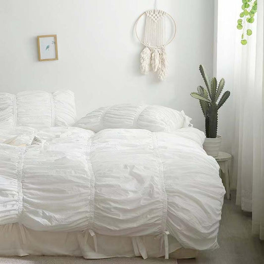 Princess Ruched Duvet Cover - Brown