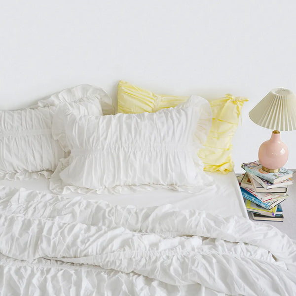 Princess Ruched Duvet Cover with Ruffle