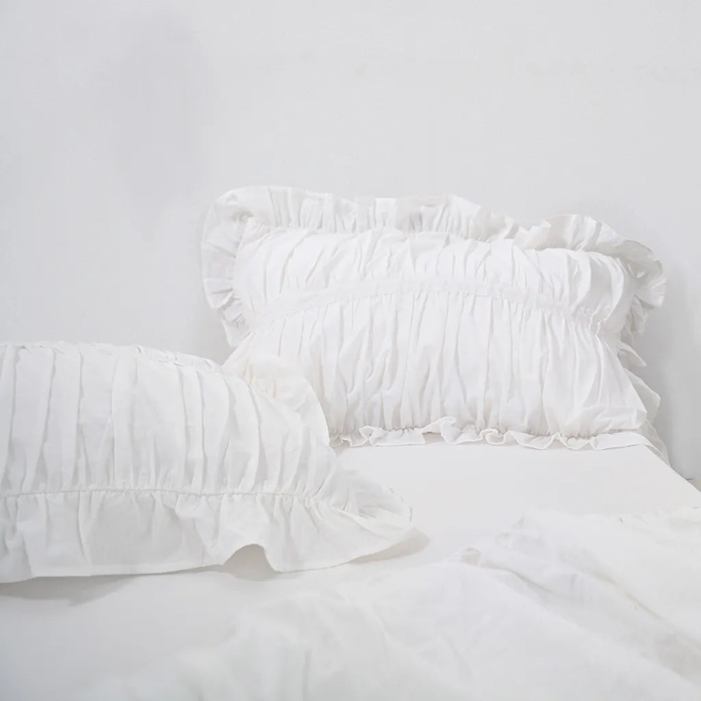 Princess Ruched Duvet Cover with Ruffle
